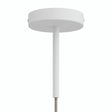 Rosace cylindrique en métal avec serre-câble de 15 cm — Blanc mat