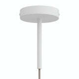 Rosace cylindrique en métal avec serre-câble de 15 cm — Blanc mat