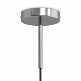 Rosace cylindrique en métal avec serre-câble de 15 cm — Chromé