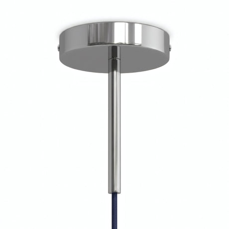 Rosace cylindrique en métal avec serre-câble de 15 cm — Chromé