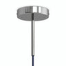 Rosace cylindrique en métal avec serre-câble de 15 cm — Chromé