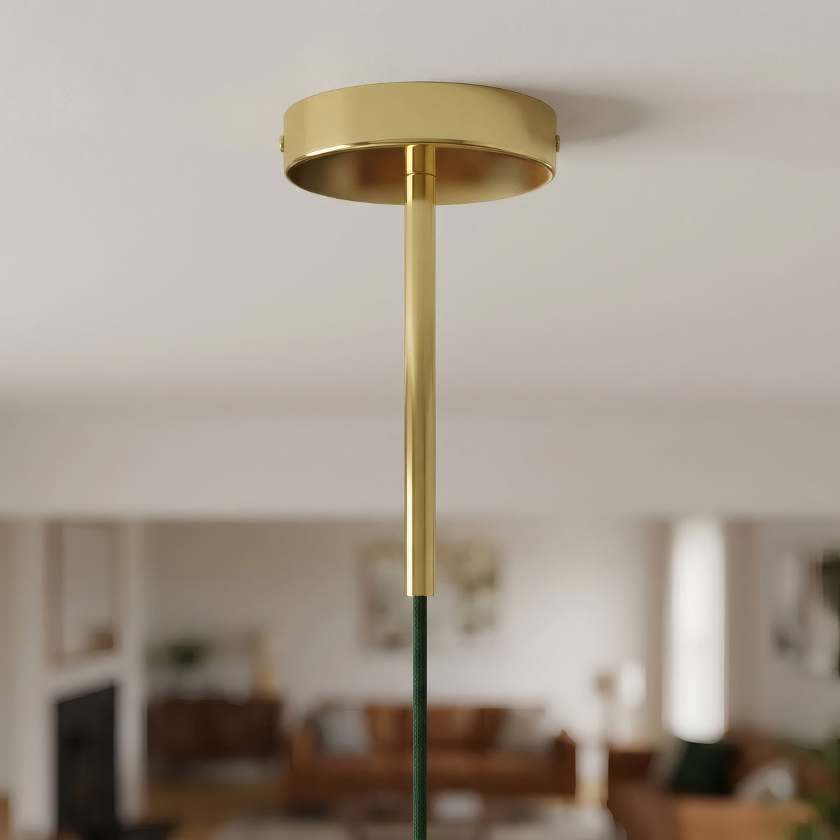 Rosace cylindrique en métal avec serre-câble de 15 cm — Laiton