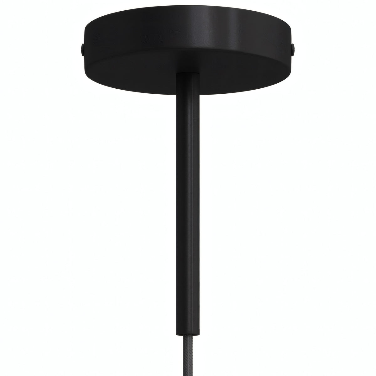 Rosace cylindrique en métal avec serre-câble de 15 cm — Noir