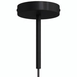 Rosace cylindrique en métal avec serre-câble de 15 cm — Noir