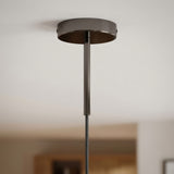 Rosace cylindrique en métal avec serre-câble de 15 cm — Perle noire
