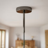 Rosace cylindrique en métal avec serre-câble de 15 cm — Perle noire