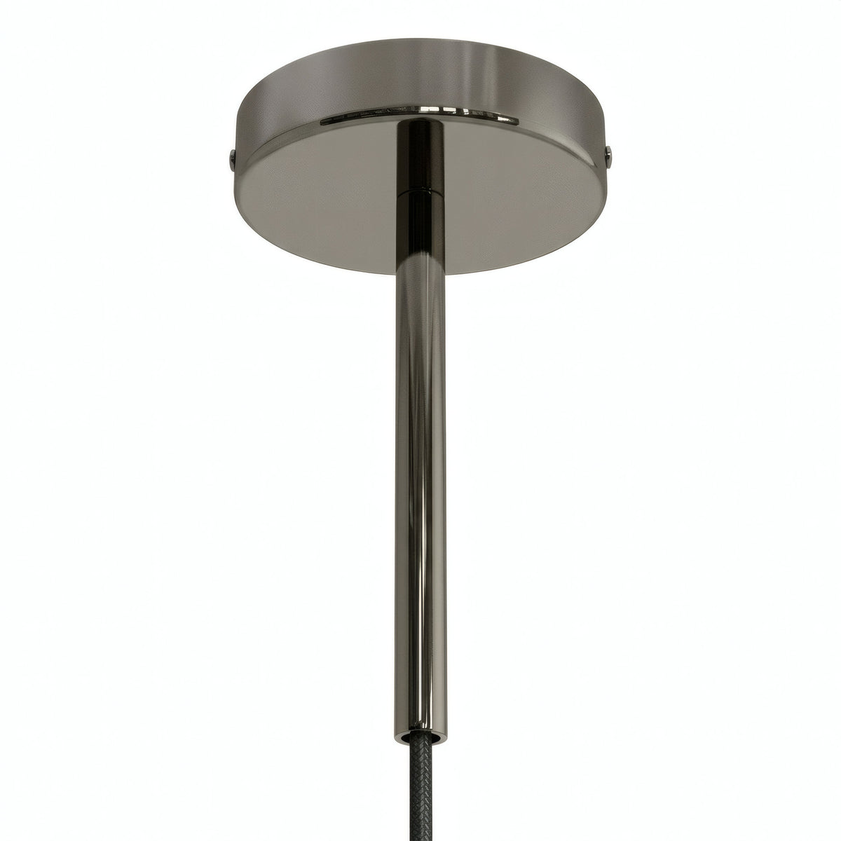 Rosace cylindrique en métal avec serre-câble de 15 cm — Perle noire