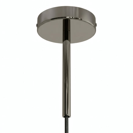 Rosace cylindrique en métal avec serre-câble de 15 cm — Perle noire