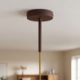 Rosace cylindrique en métal avec serre-câble de 15 cm — Rouille