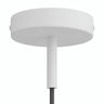 Rosace cylindrique en métal avec serre-câble de 7 cm — Blanc mat