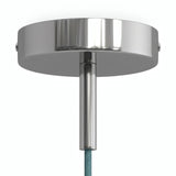 Rosace cylindrique en métal avec serre-câble de 7 cm — Chromé