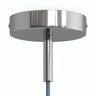 Rosace cylindrique en métal avec serre-câble de 7 cm — Chromé