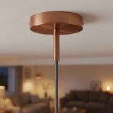 Rosace cylindrique en métal avec serre-câble de 7 cm — Cuivre satiné