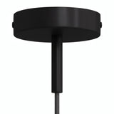 Rosace cylindrique en métal avec serre-câble de 7 cm — Noir