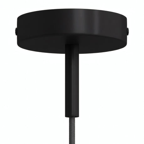 Rosace cylindrique en métal avec serre-câble de 7 cm — Noir