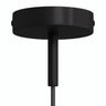 Rosace cylindrique en métal avec serre-câble de 7 cm — Noir