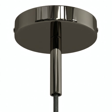 Rosace cylindrique en métal avec serre-câble de 7 cm — Perle noire
