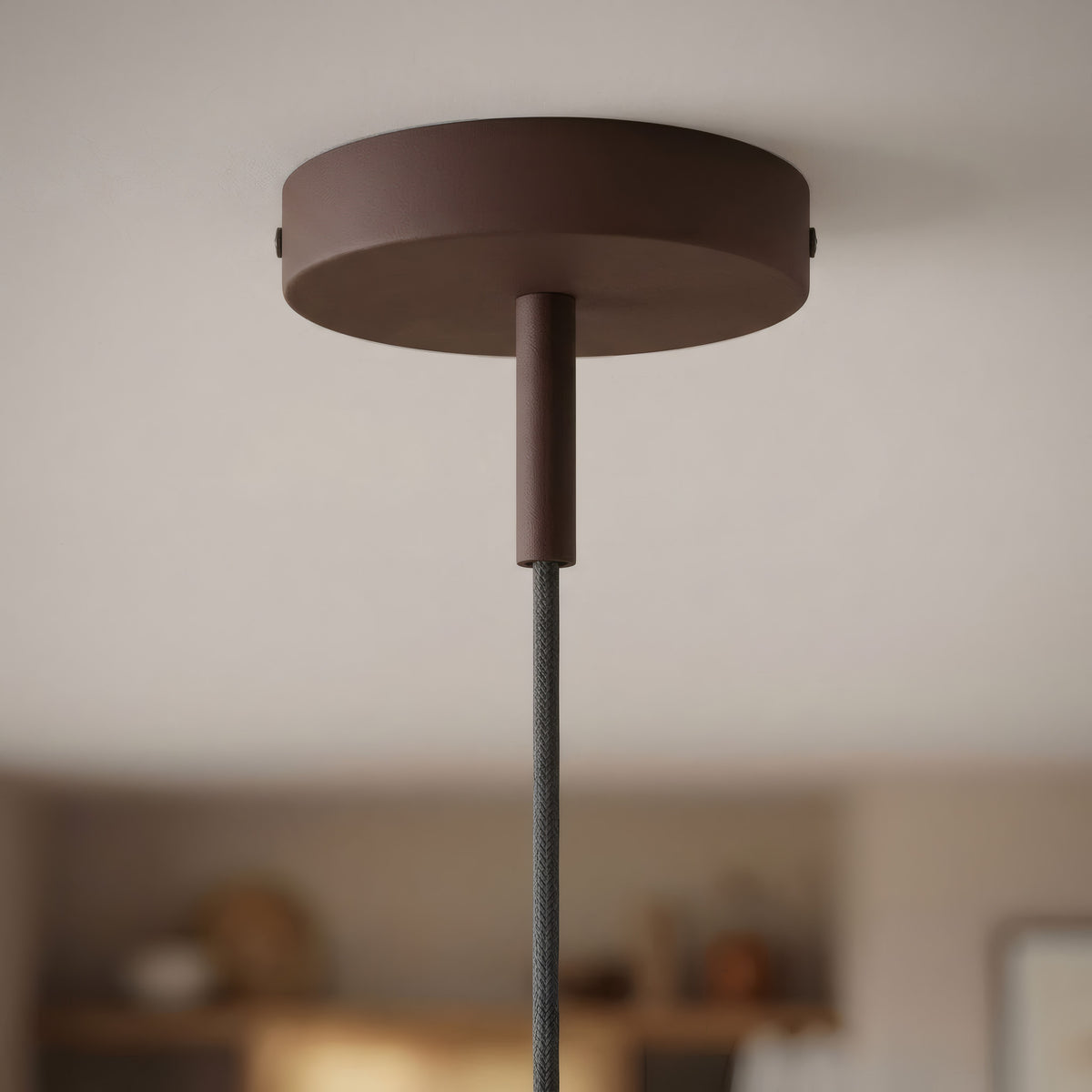 Rosace cylindrique en métal avec serre-câble de 7 cm — Rouille