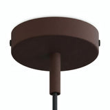 Rosace cylindrique en métal avec serre-câble de 7 cm — Rouille