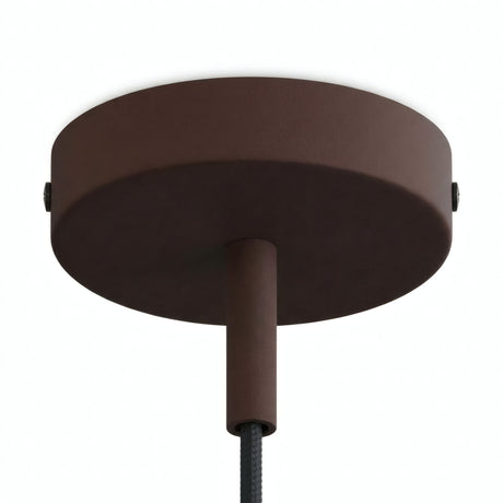 Rosace cylindrique en métal avec serre-câble de 7 cm — Rouille