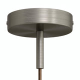 Rosace cylindrique en métal avec serre-câble de 7 cm — Titane satiné