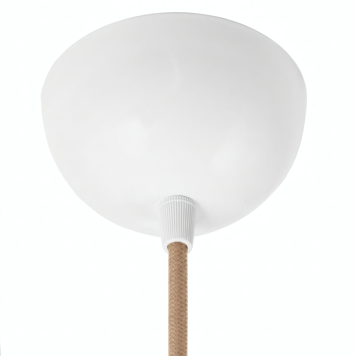 Rosace demi-sphérique en métal, Ø 100 mm — Blanc brillant
