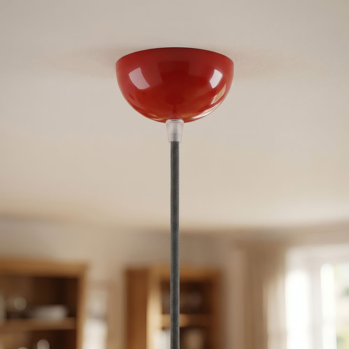 Rosace demi-sphérique en métal, Ø 100 mm — Rouge