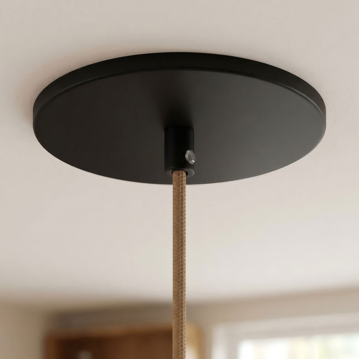 Rosace encastrable affleurante, Ø 126 mm — Noir