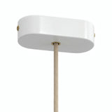 Rosace ovale en bois, 120 × 51 mm — Blanc