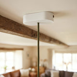 Rosace ovale en bois, 120 × 51 mm — Blanc
