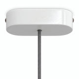 Rosace ovale en bois, 120 × 51 mm — Blanc