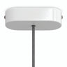 Rosace ovale en bois, 120 × 51 mm — Blanc