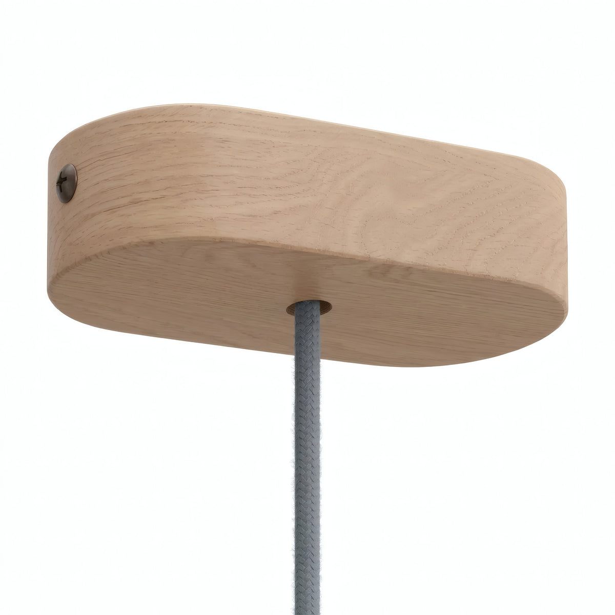 Rosace ovale en bois, 120 × 51 mm — Neutre