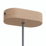Rosace ovale en bois, 120 × 51 mm — Neutre