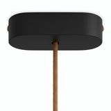 Rosace ovale en bois, 120 × 51 mm — Noir