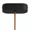Rosace ovale en bois, 120 × 51 mm — Noir