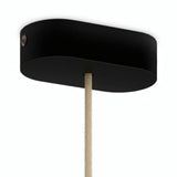 Rosace ovale en bois, 120 × 51 mm — Noir