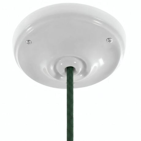 Rosace en porcelaine avec kit de fixation, Ø 105 mm — Blanc