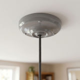 Rosace en porcelaine avec kit de fixation, Ø 105 mm — Gris
