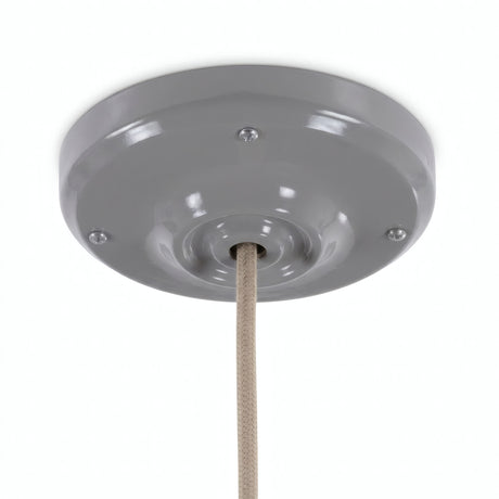 Rosace en porcelaine avec kit de fixation, Ø 105 mm — Gris