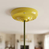 Rosace en porcelaine avec kit de fixation, Ø 105 mm — Jaune
