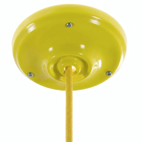 Rosace en porcelaine avec kit de fixation, Ø 105 mm — Jaune