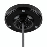 Rosace en porcelaine avec kit de fixation, Ø 105 mm — Noir