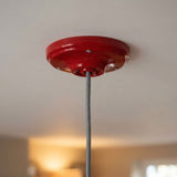 Rosace en porcelaine avec kit de fixation, Ø 105 mm — Rouge