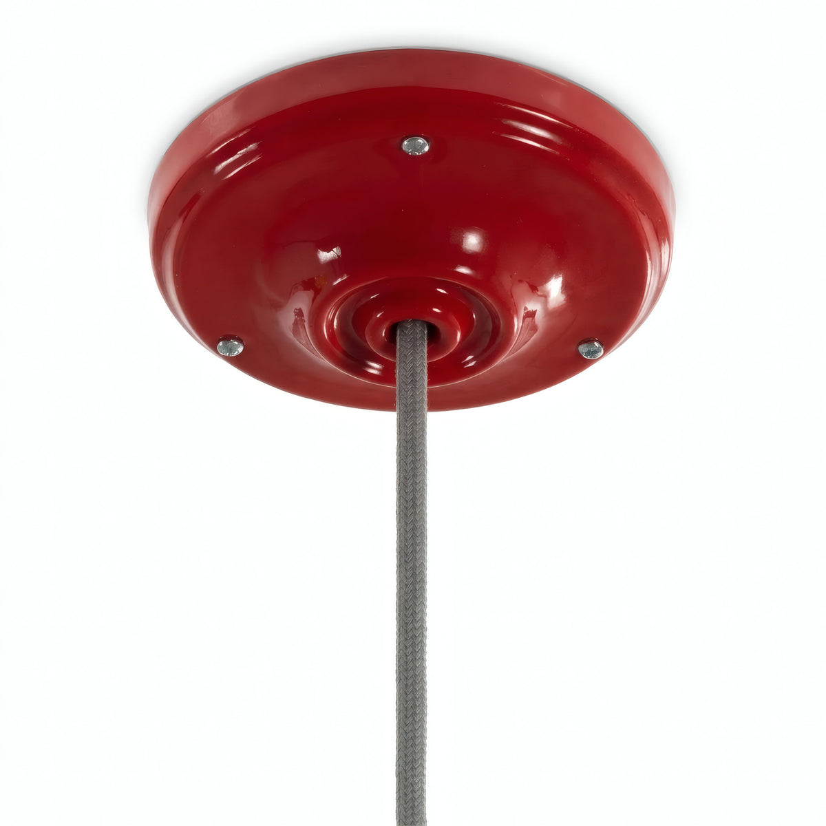 Rosace en porcelaine avec kit de fixation, Ø 105 mm — Rouge