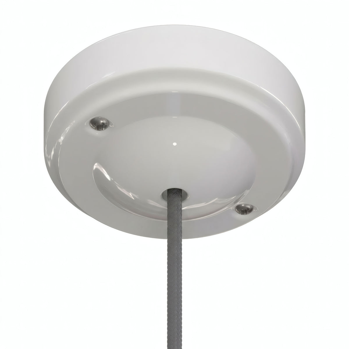 Rosace minimaliste en porcelaine, Ø 100 mm — Blanc