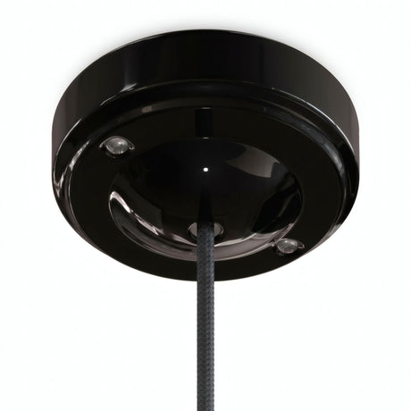 Rosace minimaliste en porcelaine, Ø 100 mm — Noir