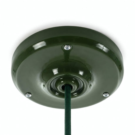 Rosace en porcelaine avec kit de fixation, Ø 105 mm — Vert