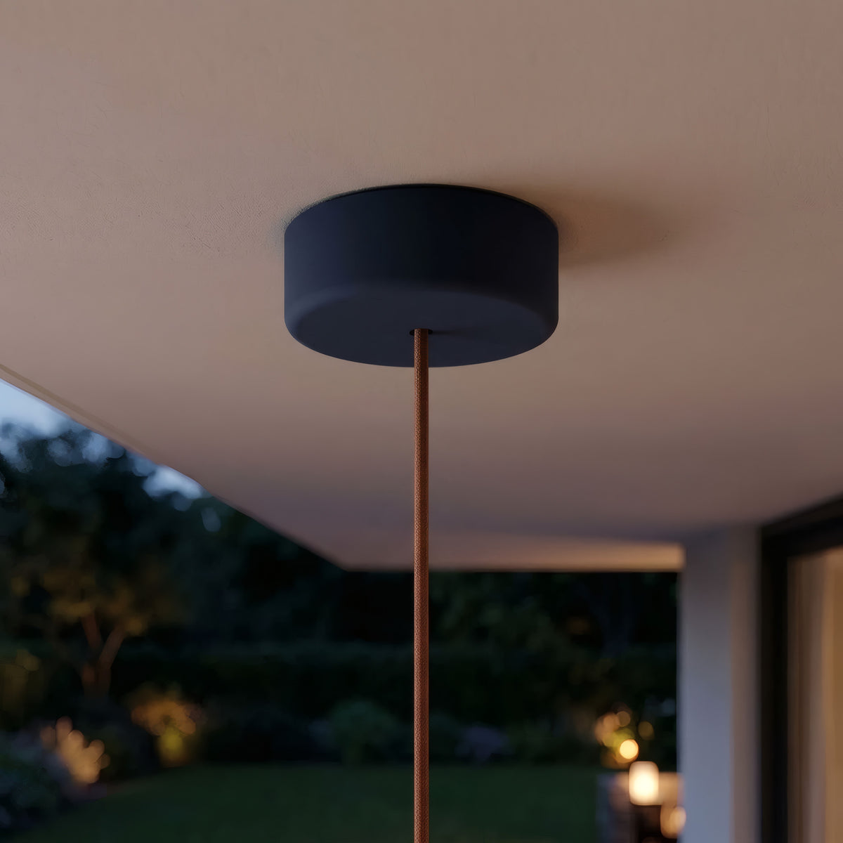 Rosace en silicone d'extérieur IP65, Ø 125 mm — Graphite