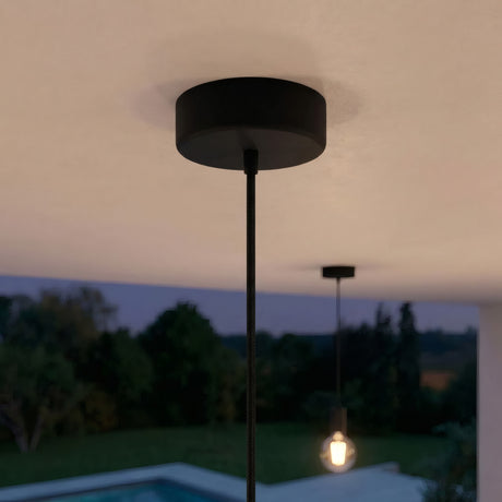 Rosace en silicone d'extérieur IP65, Ø 125 mm — Noir